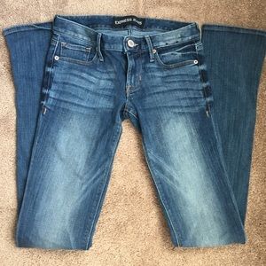 Express “skyscraper” low rise jeans